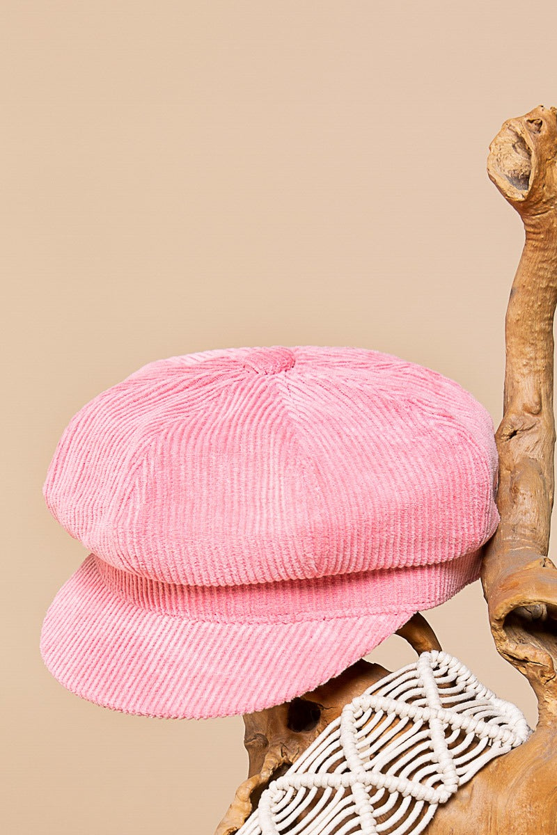Corduroy Newsboy Beret Cap - POL - RARA Boutique