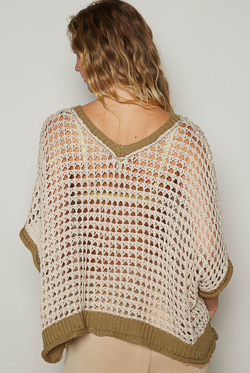 RARA Boutique Daisy Flower open knit crochet sweater in soft yarn with floral pattern, lightweight and stylish for casual wear.