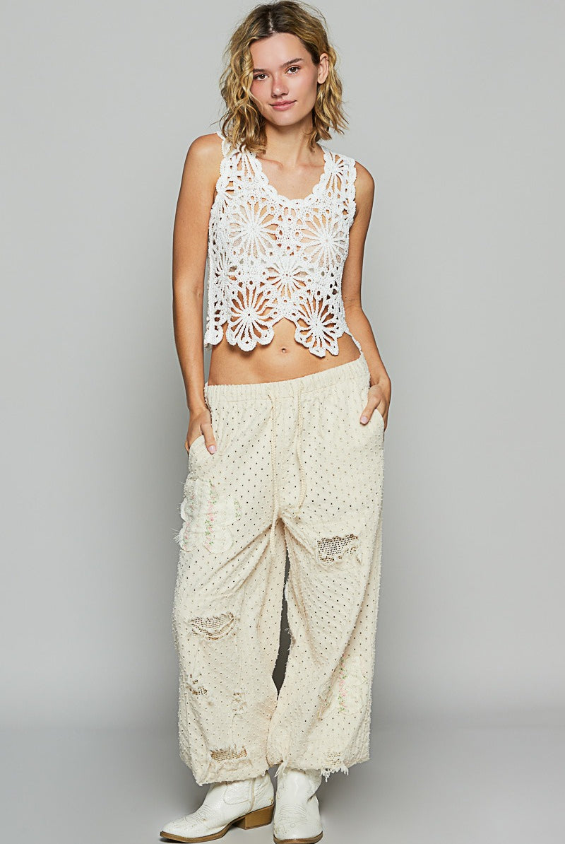 Floral Crochet Tank POL - RARA Boutique