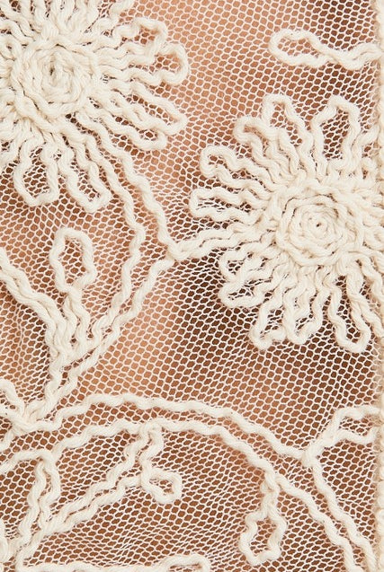 Long Sleeve Button Down Floral Crochet Lace Top - Le Lis - RARA Boutique