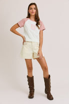 Western Boots Graphic Raglan Baby Tee - Le Lis - RARA Boutique