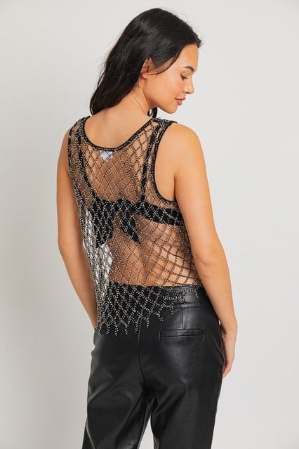 Le lis beads tank top - RARA Boutique