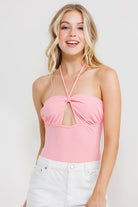 Halter Neck Bodysuit with Cut Out - RARA Boutique