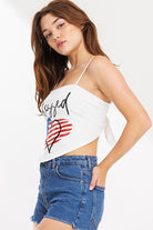 Blessed USA American Flag Bandanna Top - RARA Boutique