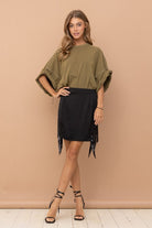 Studded Oversized High Low T Shirt - RARA Boutique