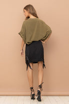 Studded Oversized High Low T Shirt - RARA Boutique