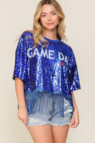 Sequin Game Day Fringe Top - RARA Boutique