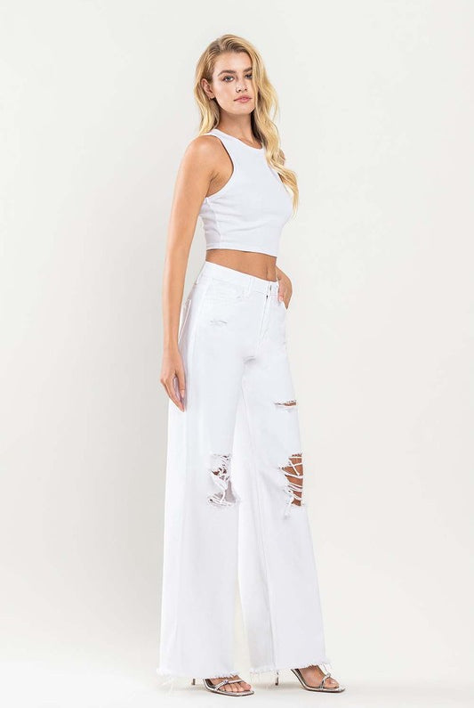 90's Vintage Loose Fit Distressed Jeans- Vervet by Flying Monkey - RARA Boutique