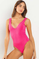 Double Layer Deep V-Neck Tank Top Bodysuit - RARA Boutique