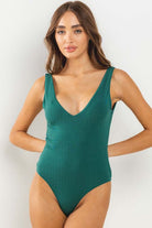 Double Layer Deep V-Neck Tank Top Bodysuit - RARA Boutique