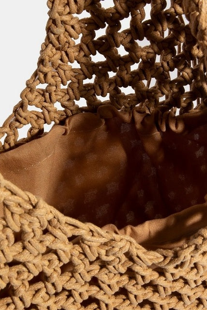 Long Fringe Braided Shopper Tote Bag - RARA Boutique