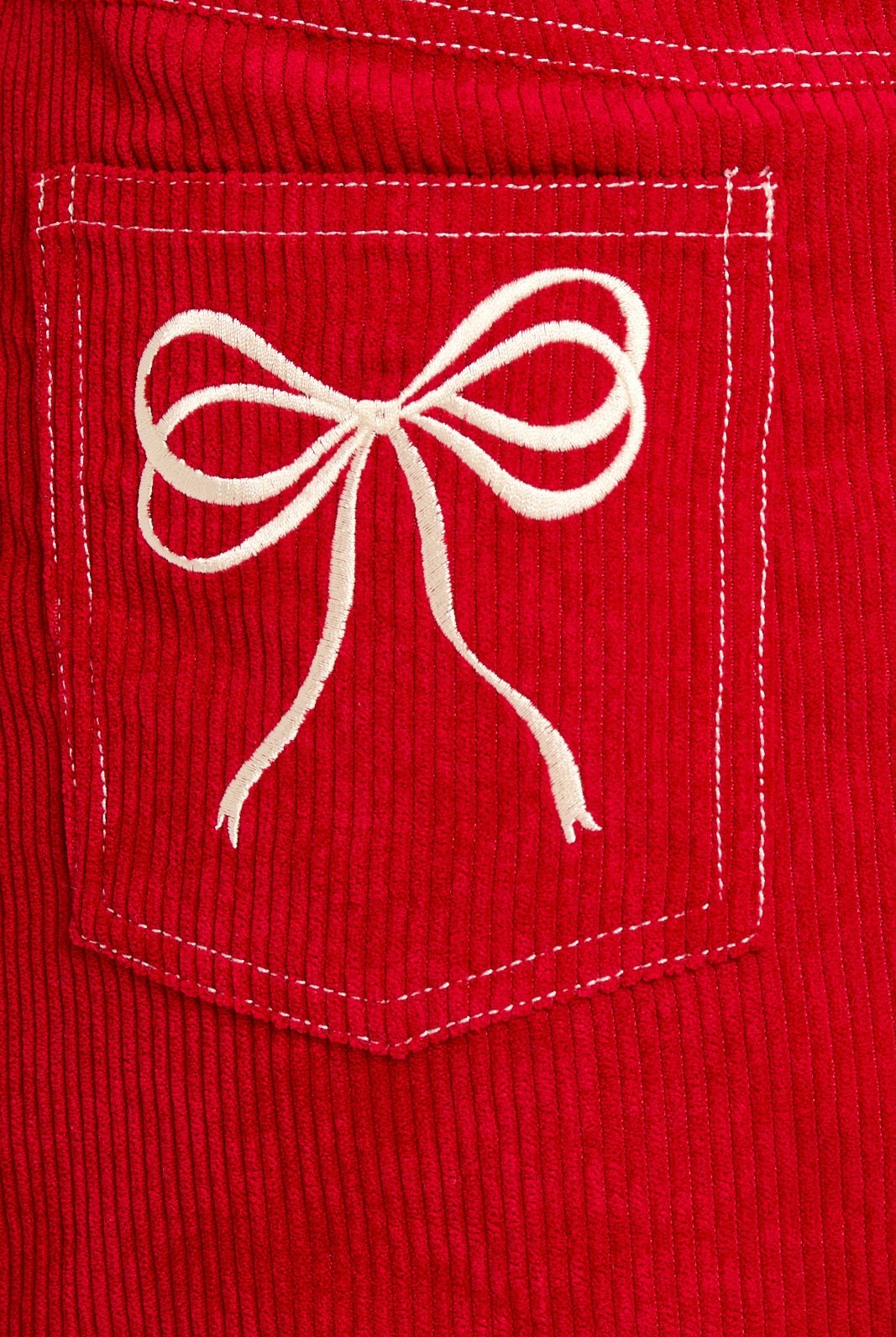 EMBROIDERED POCKET CORDUROY MINI SKIRT- Le lis - RARA Boutique