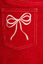 EMBROIDERED POCKET CORDUROY MINI SKIRT- Le lis - RARA Boutique
