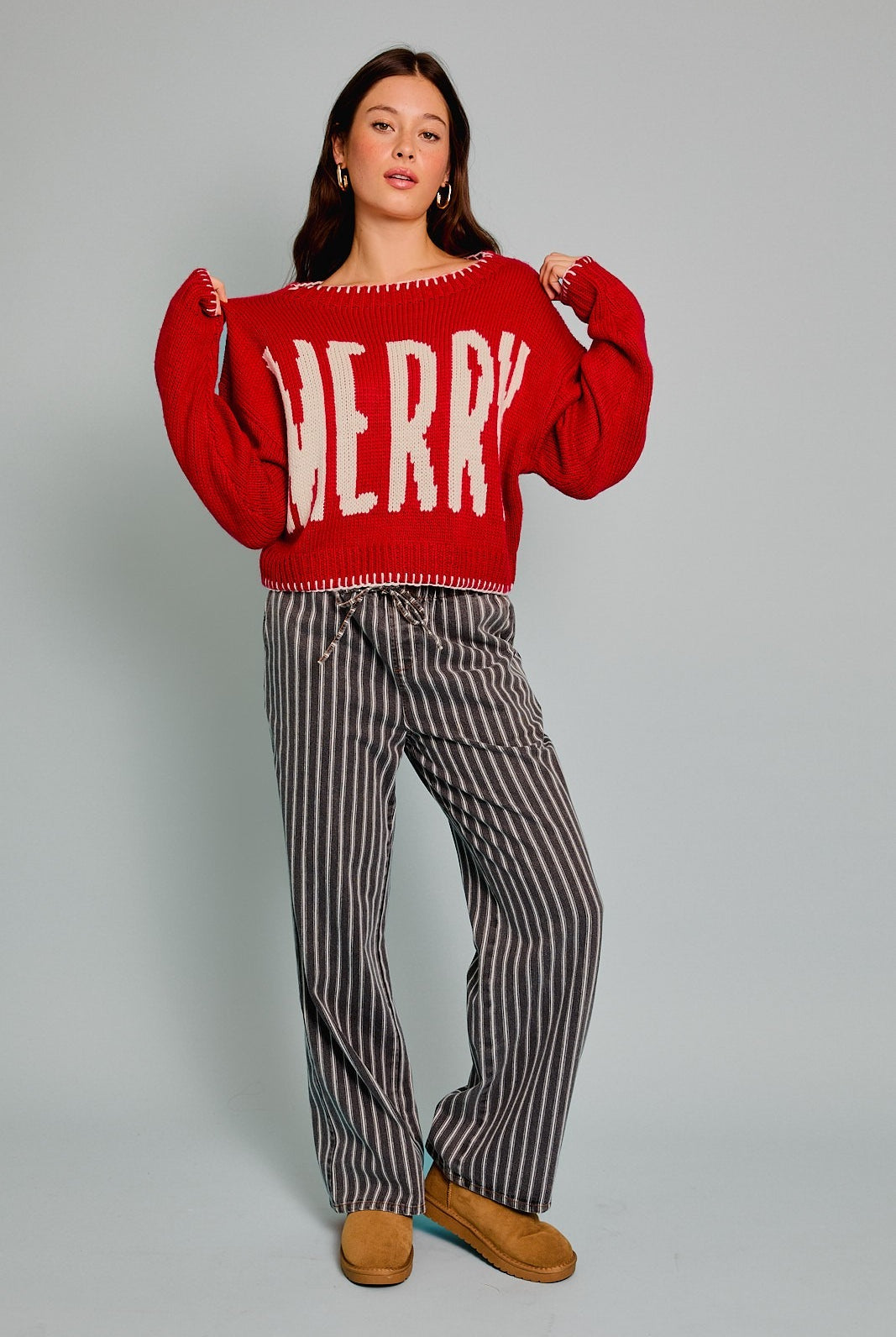 Merry Dolman Sleeve Boat Neck Sweater - Le Lis - RARA Boutique
