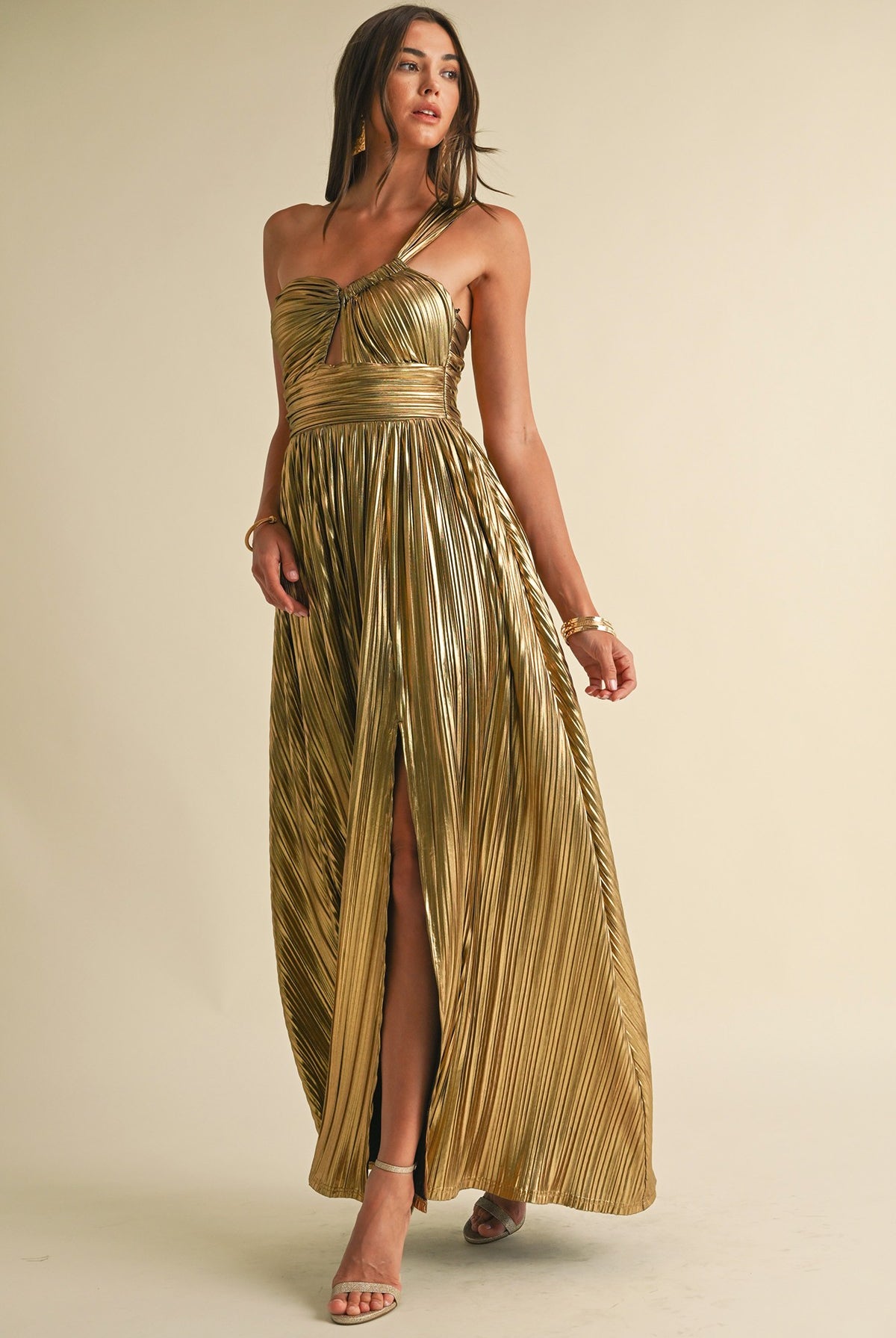 Metalic Maxi Dress EB Luxe - RARA Boutique