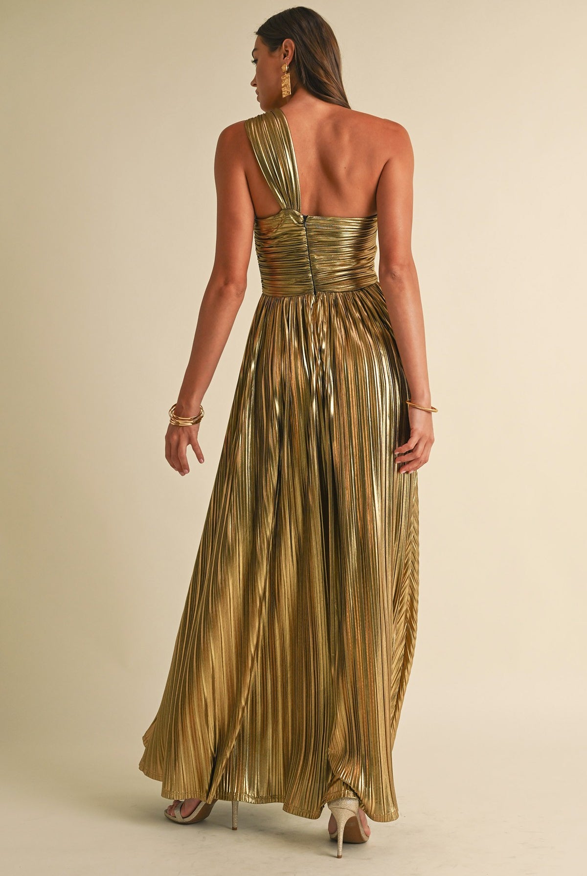 Metalic Maxi Dress EB Luxe - RARA Boutique