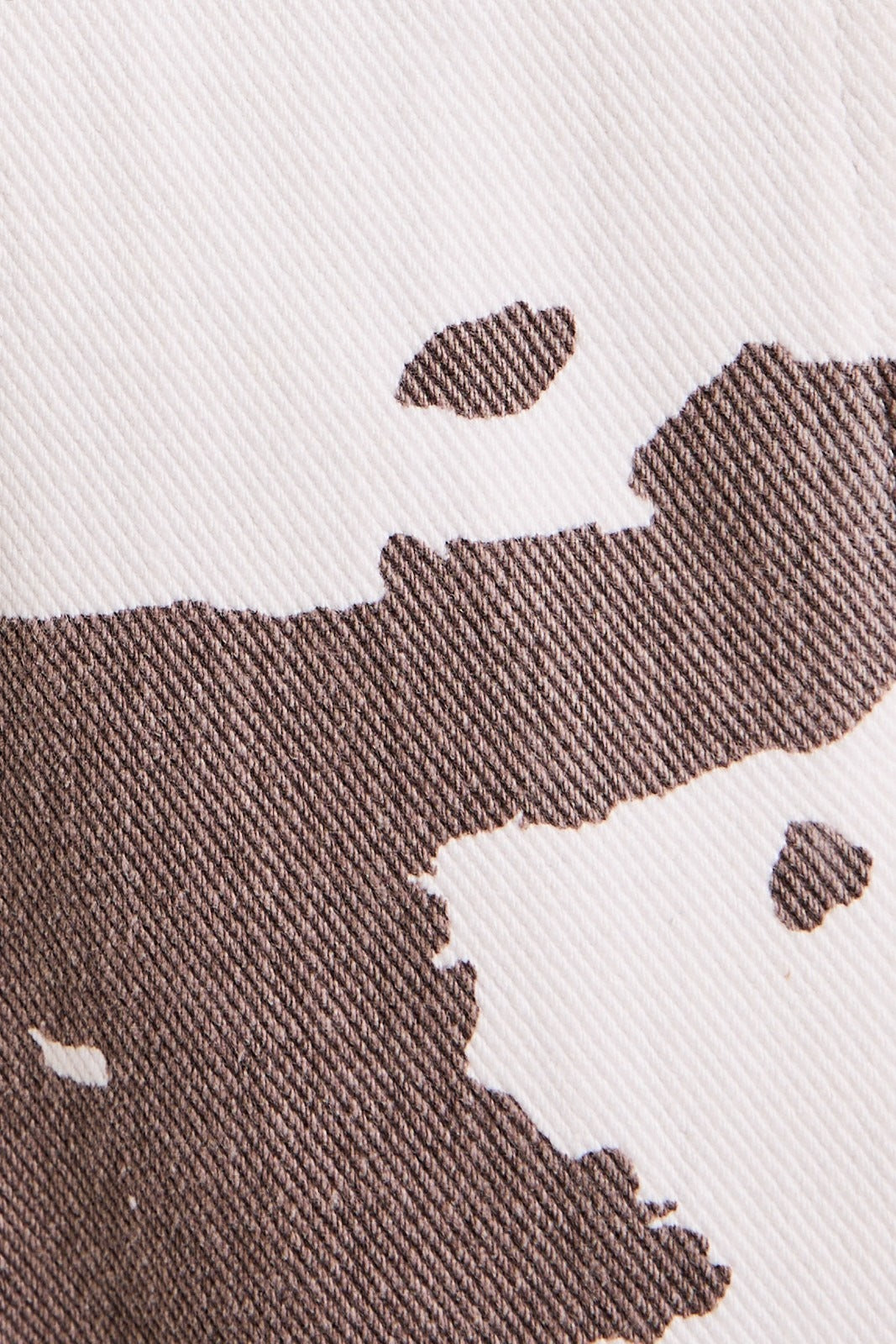 Oversized Denim Cow Print Zipper Utility Jacket - Le Lis - RARA Boutique