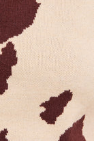 Cow Print Button Front Sleeveless Sweater Top - Le Lis - RARA Boutique