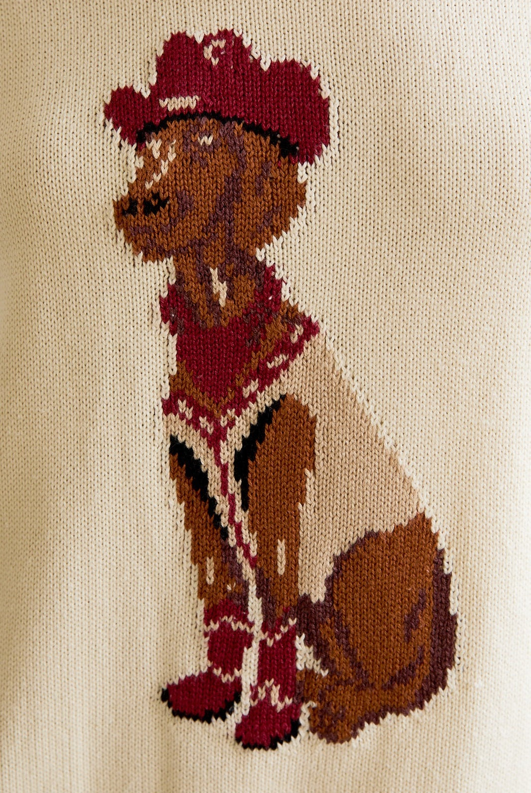 Western Cowboy Dog Print Knit Sweater - Sunday Edition - RARA Boutique