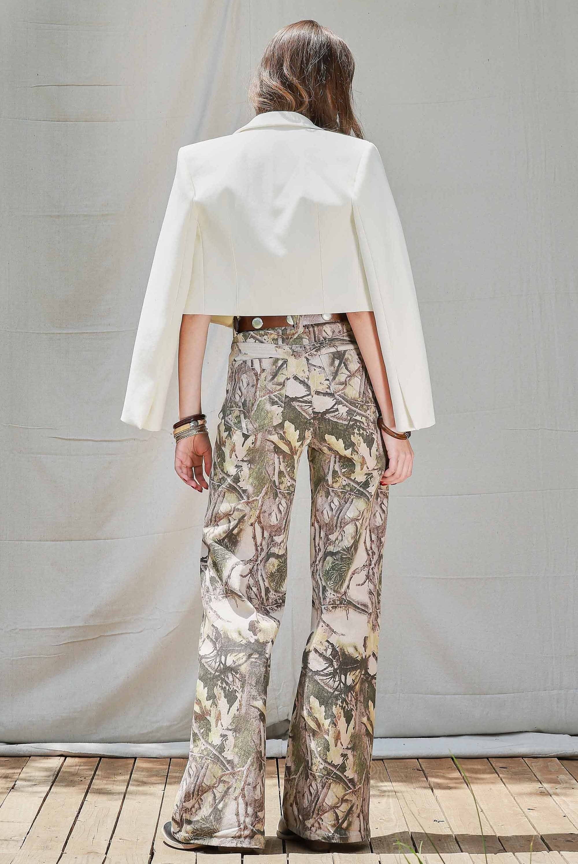 Hunting Camo High-Rise Wide Leg Jeans – Vibrant M.i.U - RARA Boutique