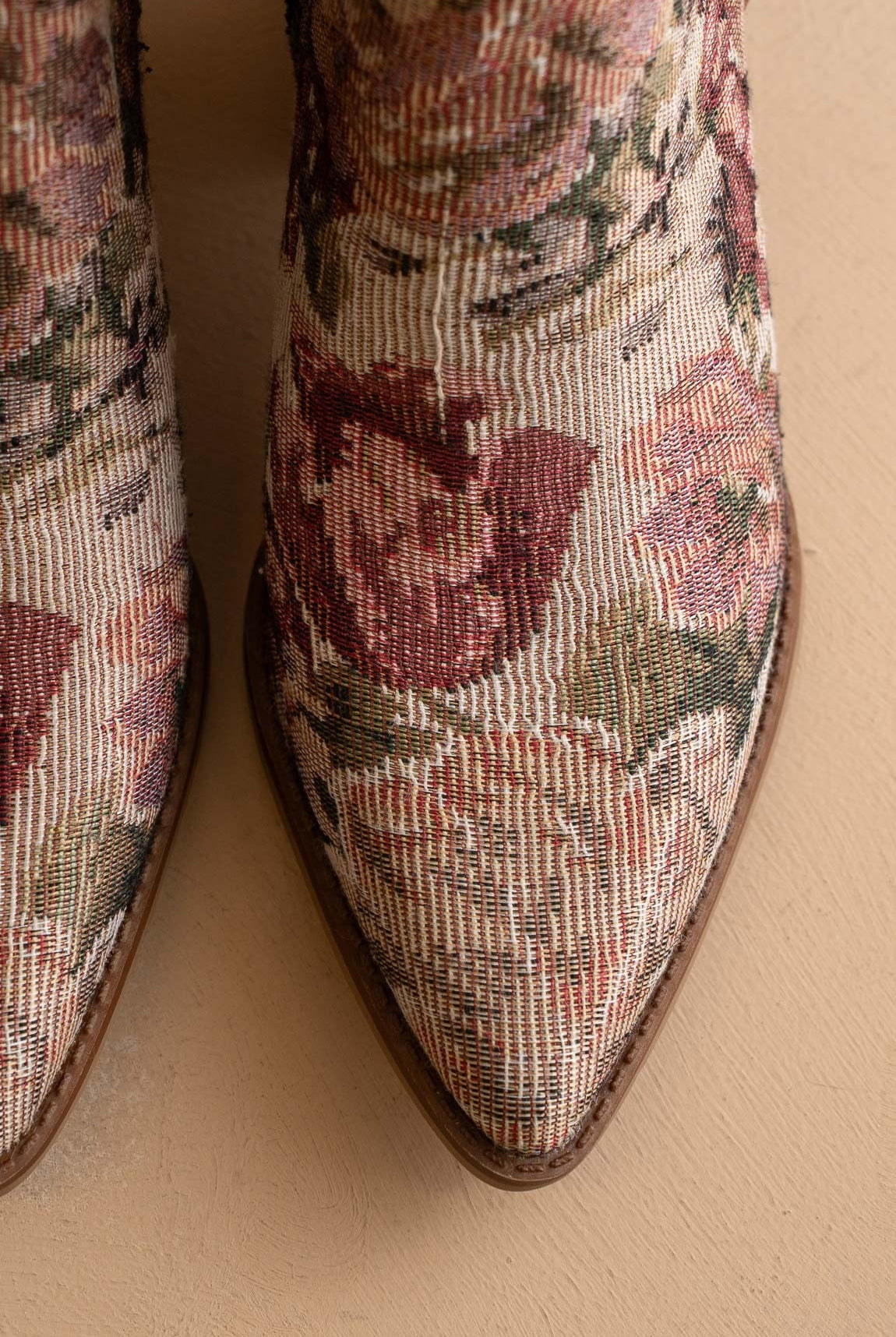 Vintage Floral Jacquard Tapestry Western Boots - Oasis Society - RARA Boutique