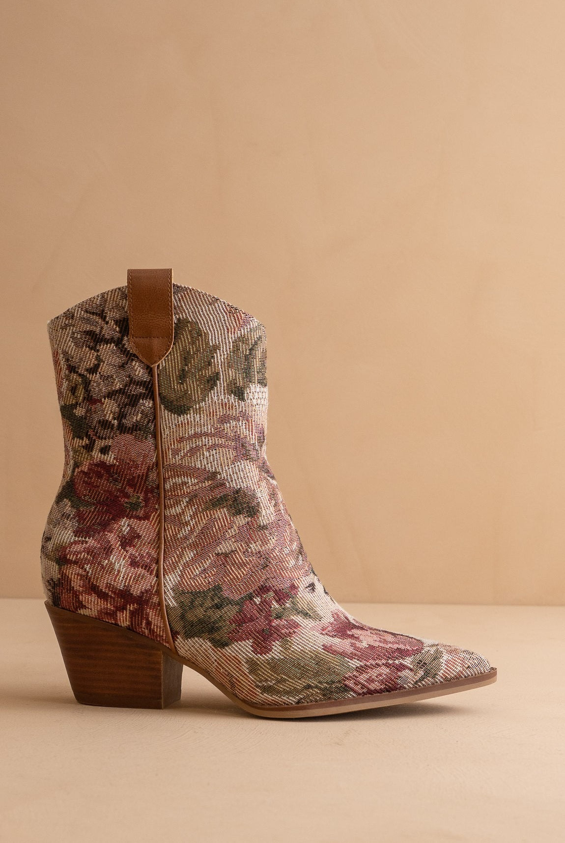 Vintage Floral Jacquard Tapestry Western Boots - Oasis Society - RARA Boutique