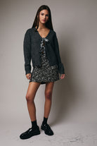 Cluster Sequin A-Line Mini Skirt - Sunday Edition - RARA Boutique