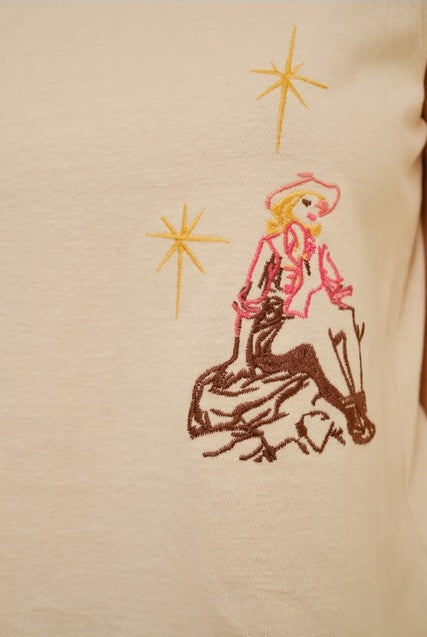 Embroidered Western Cowgirl Tank Top - Blue B - RARA Boutique