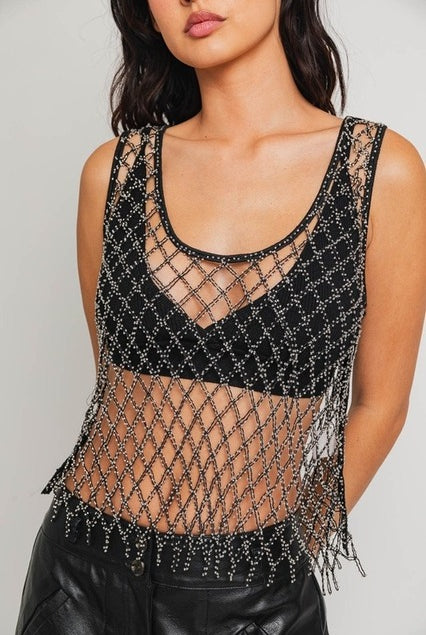 Le lis beads tank top - RARA Boutique