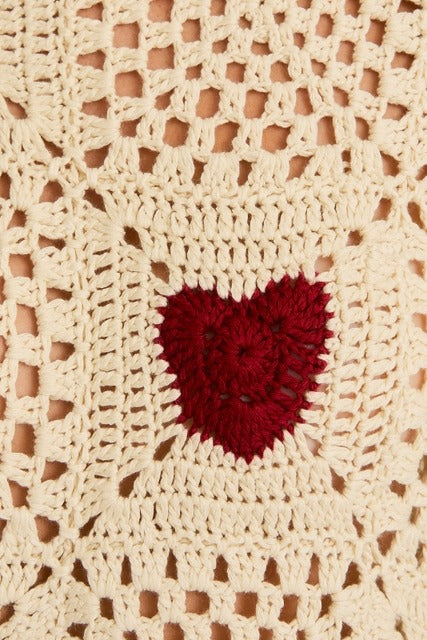 Crochet Heart Sweater Top - Le Lis - RARA Boutique