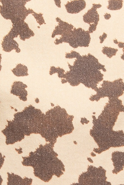 Cow Print Boat Neck Sleeveless Drop Waist Denim Mini Dress - Le Lis - RARA Boutique