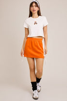 Embroidered Football Teddy Bear Baby Tee - Le Lis - RARA Boutique