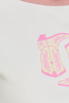 Western Boots Graphic Raglan Baby Tee - Le Lis - RARA Boutique