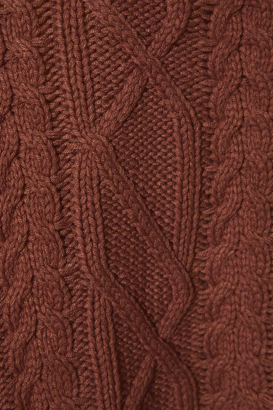 LE LIS oversized cropped cable knit sweater in cozy textured knit, shown in a relaxed fit with a high neckline and long sleeves.