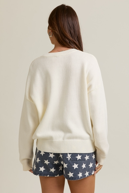 Long Sleeve Football Teddy Bear Sweater - Le Lis - RARA Boutique