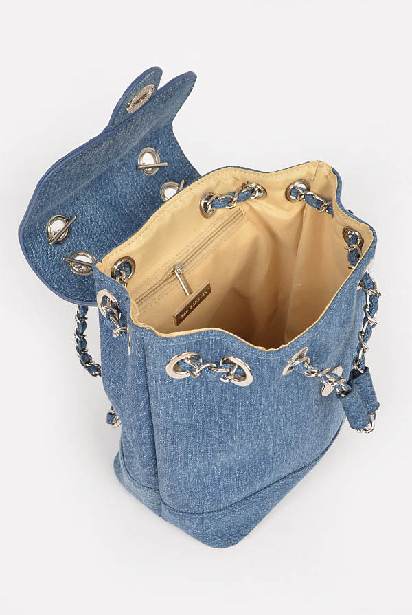 Denim Fashion Backpack - RARA Boutique