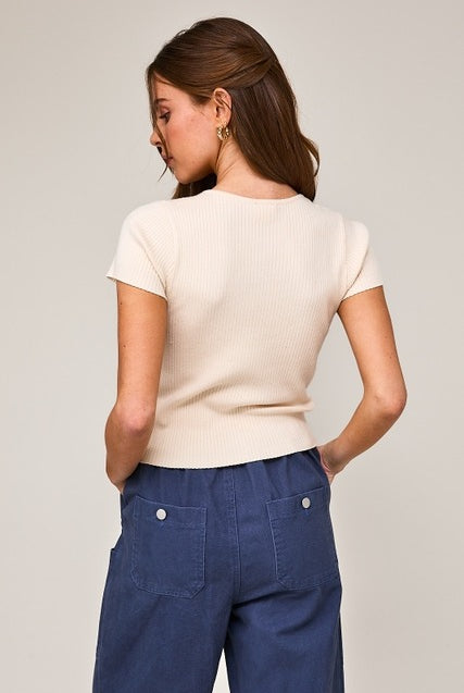Satin bow details short sleeve Le lis - RARA Boutique