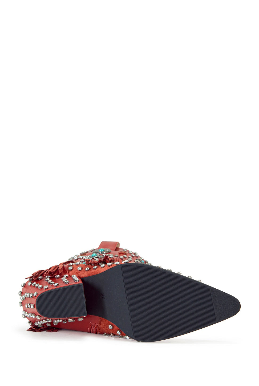 Fringe Western Boots with Rhinestones & Turquoise Studs - Azalea Wang - RARA Boutique