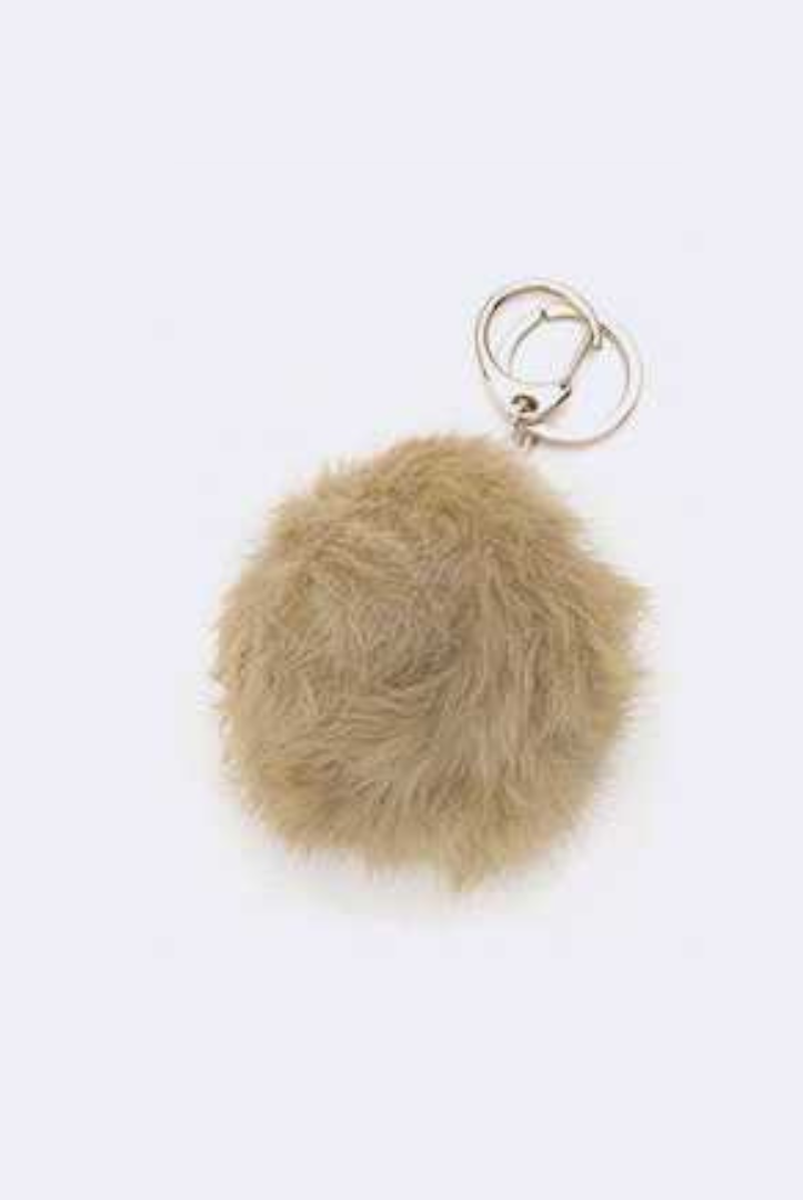 Fluffy Fur Ball Pom-Pom Keychain - RARA Boutique