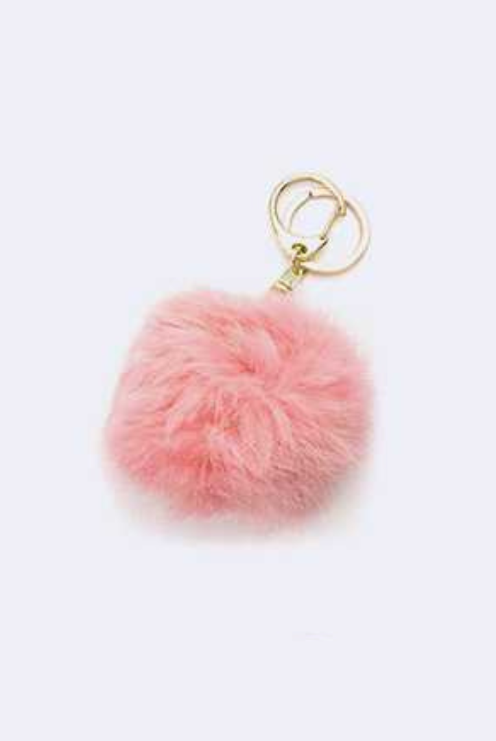 Fluffy Fur Ball Pom-Pom Keychain - RARA Boutique