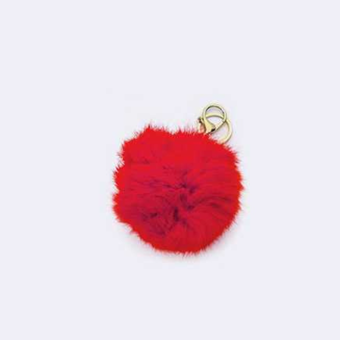 Fluffy Fur Ball Pom-Pom Keychain - RARA Boutique