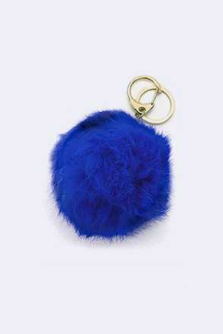 Fluffy Fur Ball Pom-Pom Keychain - RARA Boutique