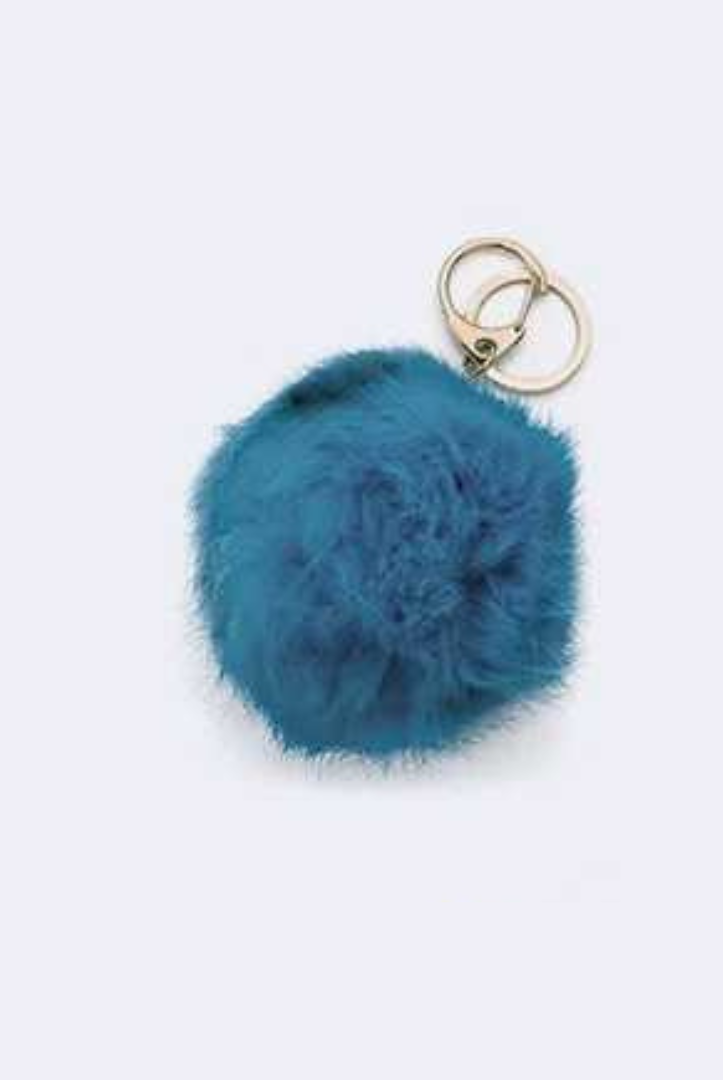 Fluffy Fur Ball Pom-Pom Keychain - RARA Boutique