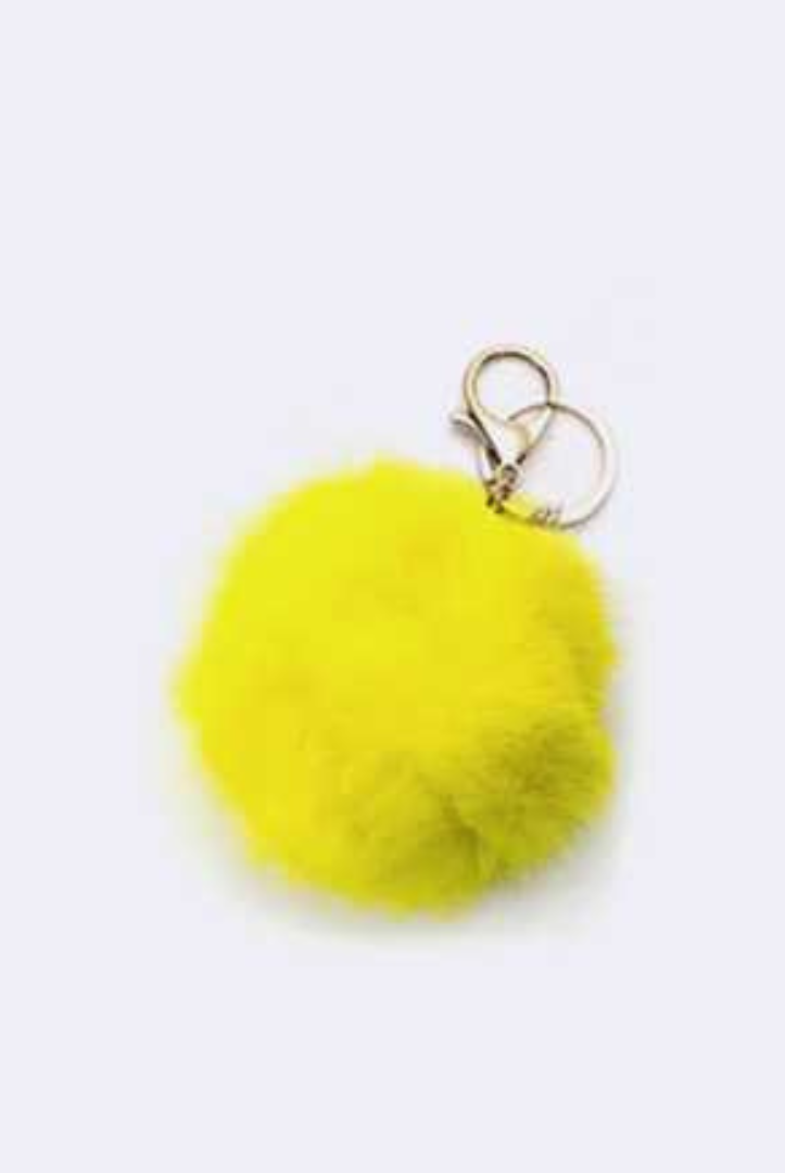 Fluffy Fur Ball Pom-Pom Keychain - RARA Boutique