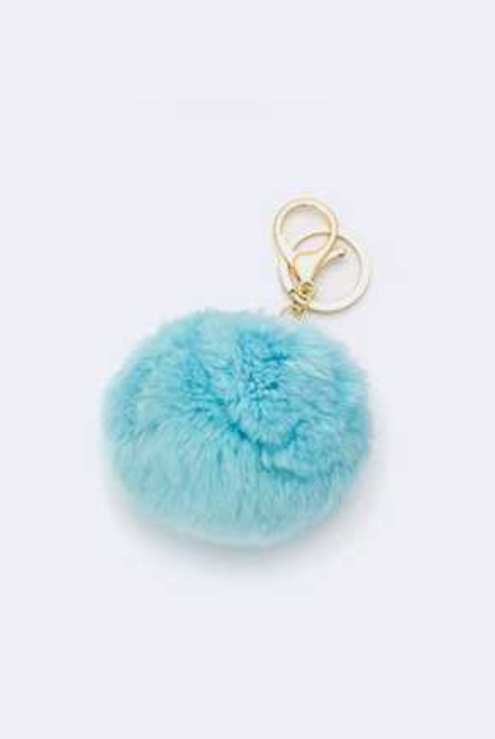 Fluffy Fur Ball Pom-Pom Keychain - RARA Boutique