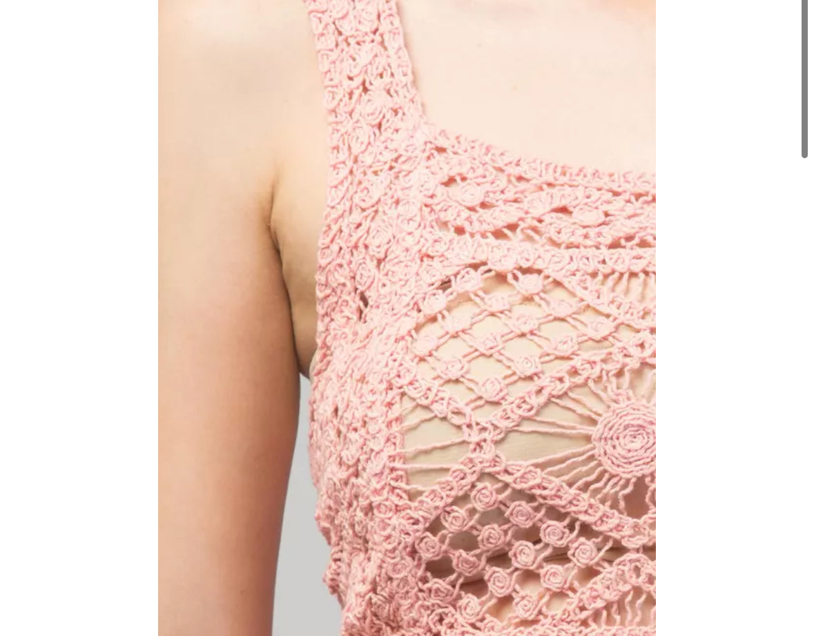 Sleeveless Crochet Crop Top - RARA Boutique