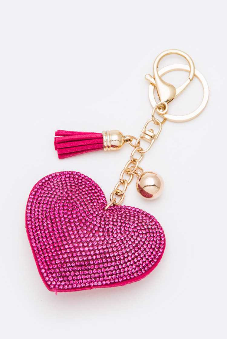 Crystal Heart Key Chain - RARA Boutique