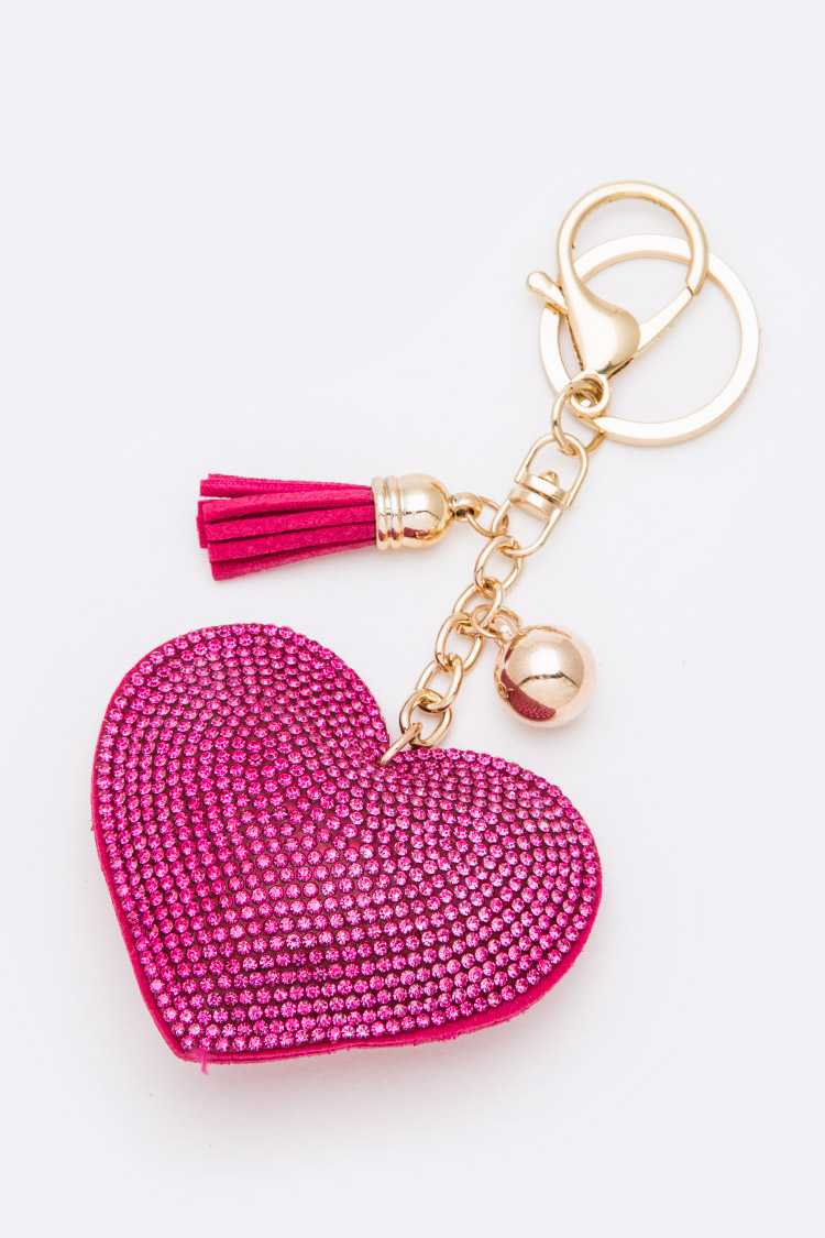 Crystal Heart Key Chain - RARA Boutique
