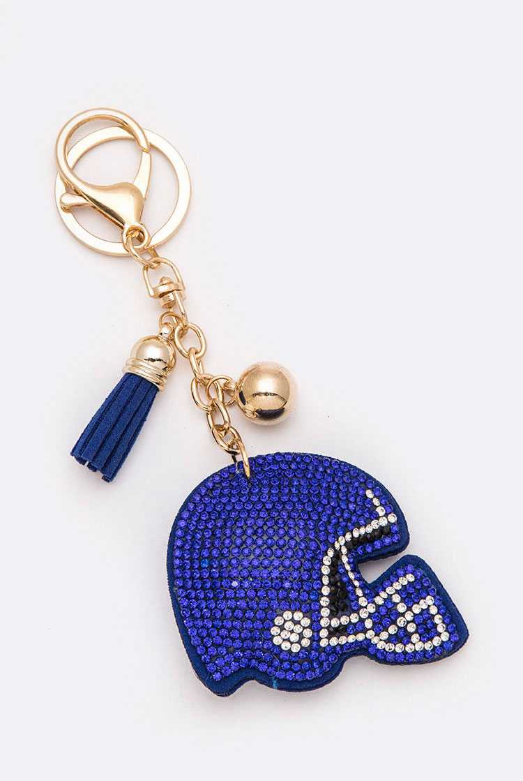 Football Helmet Crystal Key Chain - RARA Boutique