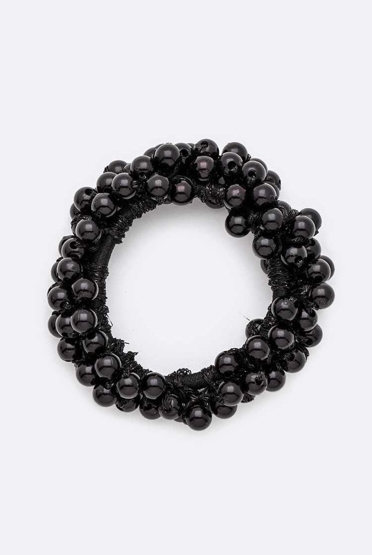 Faux Pearl Cluster Scrunchie Hair Tie - RARA Boutique